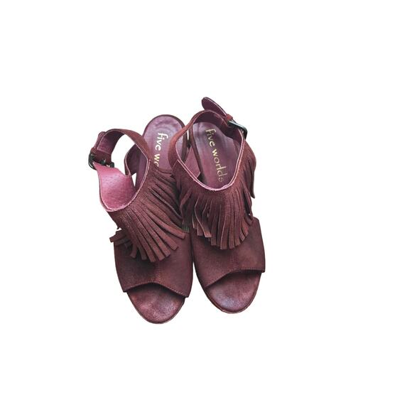 Cordani Five worlds Tijuana Wine Fringe wooden clogs - Picture 4 of 4